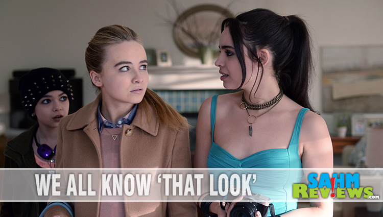 Sofia Carson and Sabrina Carpenter make an unusual team in the upcoming Disney Channel original movie, Adventures In Babysitting. - SahmReviews.com