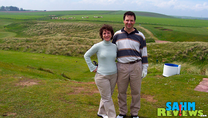 Colin Phillips, Arccos Golf, and his wife Elizabeth as they golf in Scotland. - SahmReviews.com