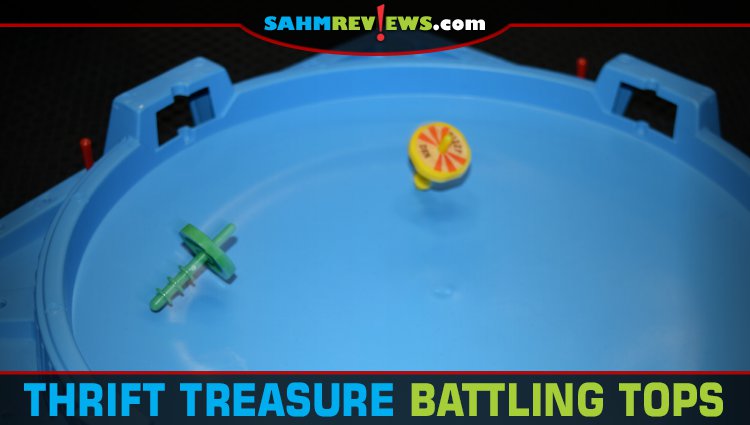 January is the best time to find used games at thrift. We scored a copy of Battling Tops for $1.88 and it was 100% complete! - SahmReviews.com