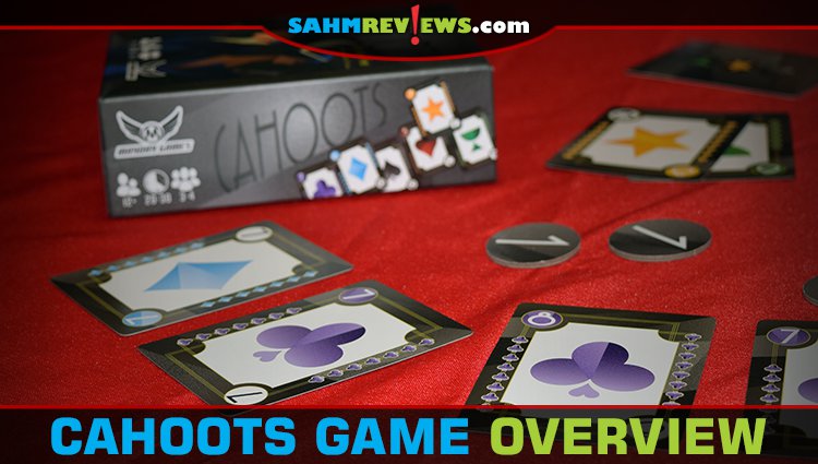 This trick-taking card game doesn't use a trump suit and lets cards re-enter the game! Check out Cahoots by Mayday Games for up to four players! - SahmReviews.com