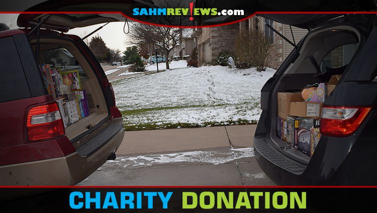 The 2018 holiday charity drive update: Around $20,000 worth of Christmas donations delivered to the University of Iowa Stead Family Children's Hospital and local angel tree programs. - SahmReviews.com