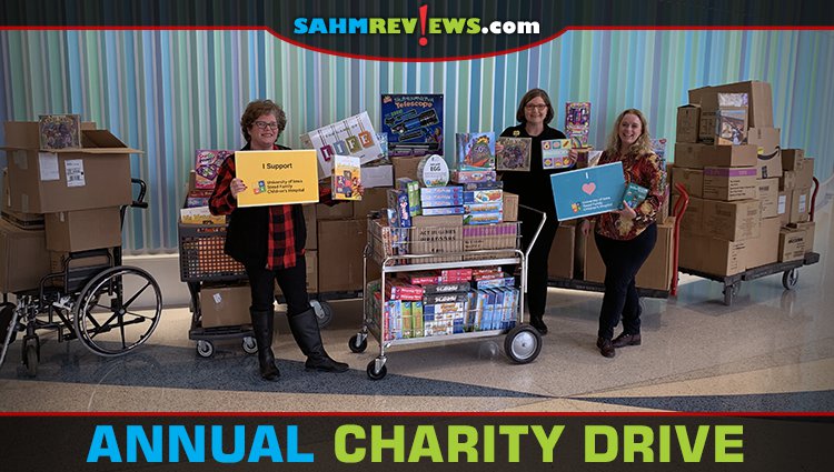 We delivered over $15,000 worth of toys, games and other items to the University of Iowa Stead Family Children's Hospital during our holiday charity drive. - SahmReviews.com