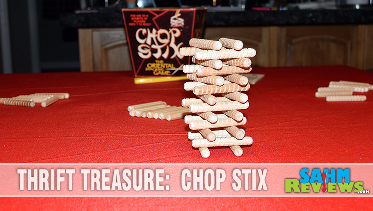 We're technically not playing with our food, just our utensils. Check out this classic Chop Stix we received from a friend. It's like a reverse Jenga! - SahmReviews.com