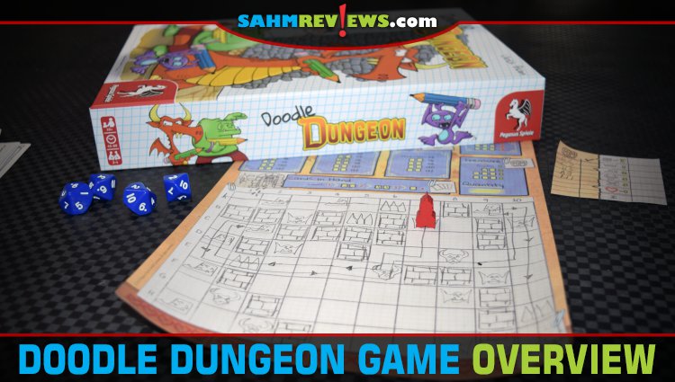 Doodle Dungeon from Pegasus Spiele isn't your typical dungeon fighting game. This game has you creating and fighting in your own dungeon! - SahmReviews.com