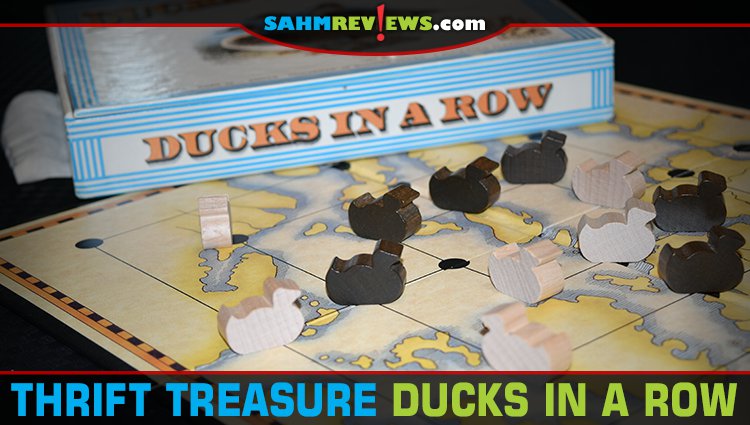 Ducks in a Row is a themed version of the ancient game of Nine Men's Morris. We also saw a copy at our local yogurt shop! Check out this week's thrift find! - SahmReviews.com