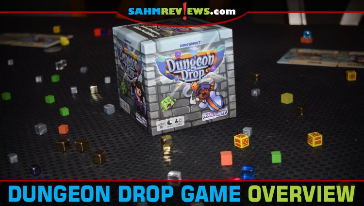 Dungeon games aren't always scary. Dungeon Drop from Gamewright offers a light, family-friendly approach to collecting loot and fighting monsters. - SahmReviews.com