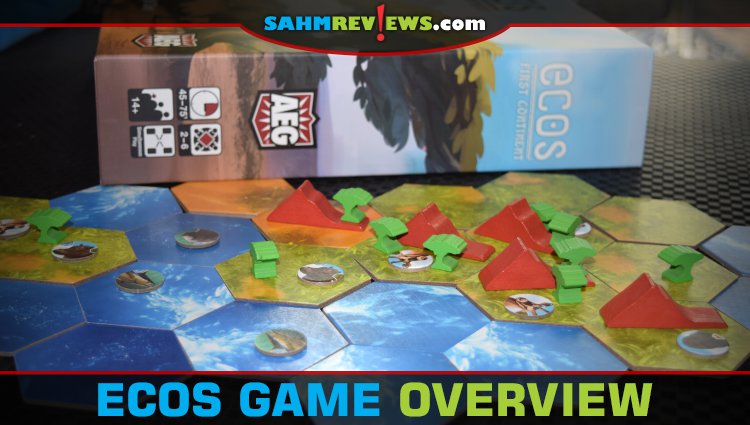 Get your engine running to efficiently develop the land and move animals around in Ecos: First Continent from Alderac Entertainment Group. - SahmReviews.com