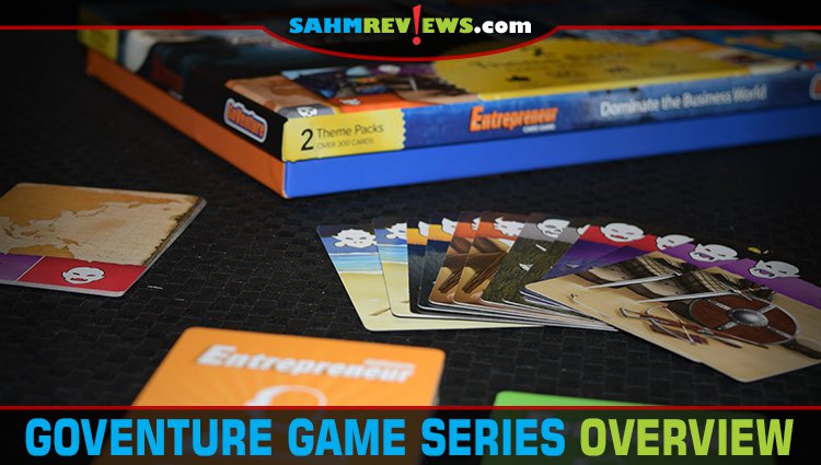 If you don't want to play with monsters, you can run a business instead! That's the feature of the GoVenture card game - you can choose which theme you use! - SahmReviews.com