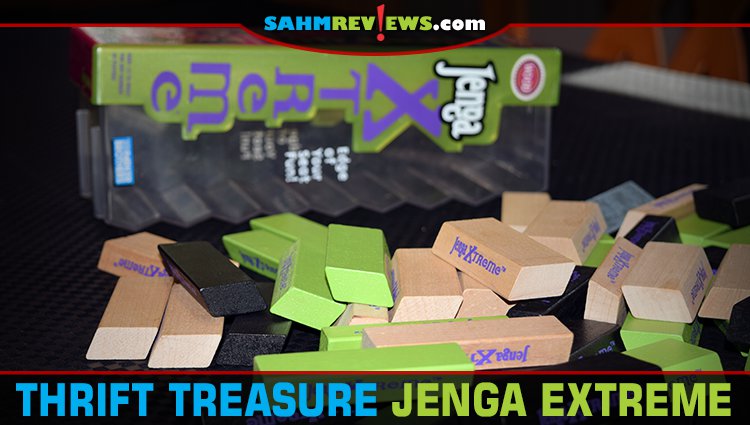 You haven't played Jenga until you've tried this version we found at Goodwill. Jenga Extreme not only makes playing harder, setting it up is a challenge! - SahmReviews.com