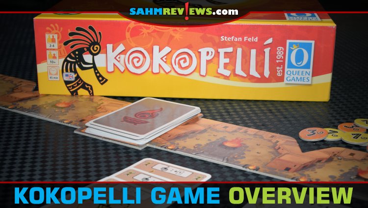 Earn points through completion and ceremonial bonuses by playing cards to open, extend and close ceremonies in Kokopelli from Queen Games. - SahmReviews.com