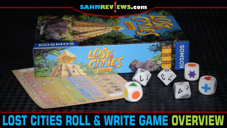 Lost Cities Roll & Write from Kosmos is a variation of the board and card games of the same name. - SahmReviews.com