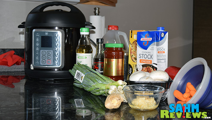 Deliciousness! Try this 30-Minute Chicken Ramen bowl recipe using the Mealthy MultiPot Pressure Cooker. - SahmReviews.com