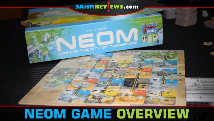 Think you can plan out an innovative city of tomorrow? Give it a shot and play Neom City-Building game from Lookout Games. - SahmReviews.com