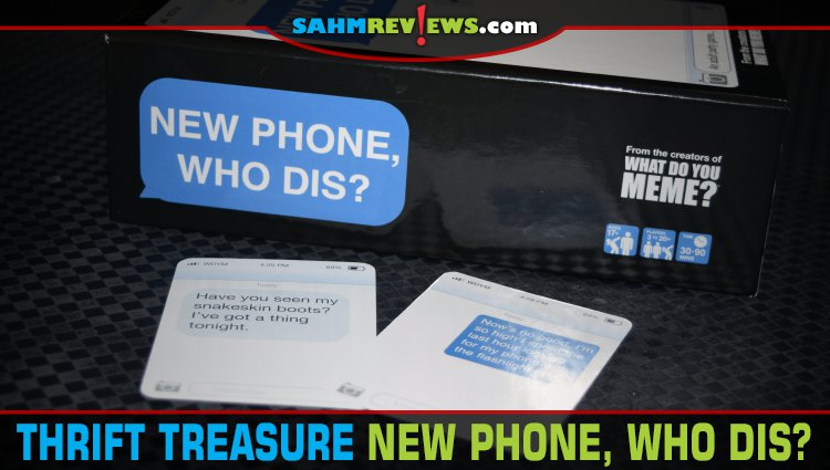 If you're a fan of Apples to Apples or Cards Against Humanity, you'll enjoy New Phone, Who Dis? by What Do You Meme? We found ours at thrift! - SahmReviews.com