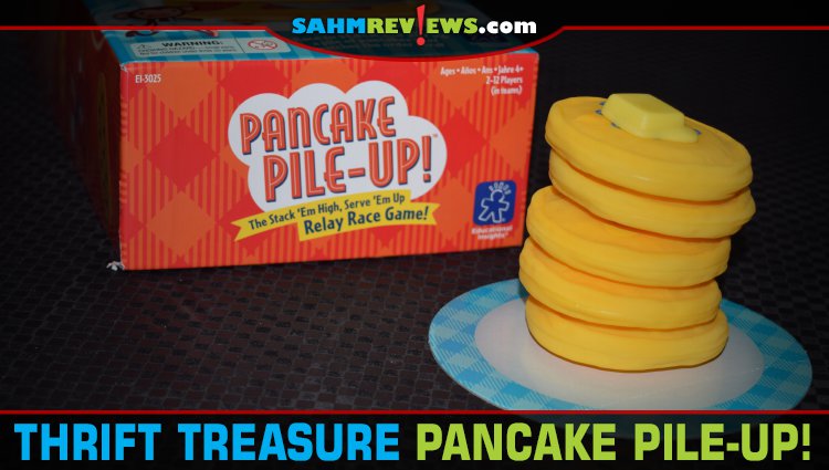 This copy of Pancake Pile-Up! had never been played and donated to Goodwill. For a couple bucks, we got quite a bit of entertainment from it! - SahmReviews.com