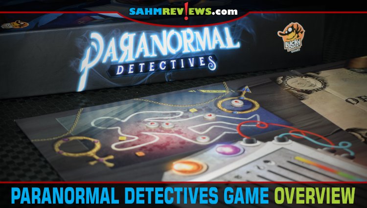 There's been an incident. You've been tasked with communicating with the ghost to determine what happened in Paranormal Detectives from Lucky Duck Games. - SahmReviews.com