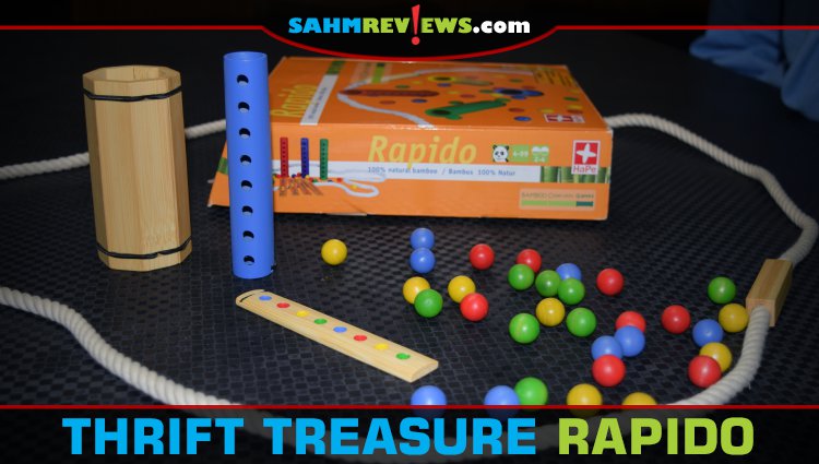 Rapido, the bamboo game by HaPe, is this week's Thrift Treasure find. It says for ages 4-99, but is that really accurate? Find out! - SahmReviews.com