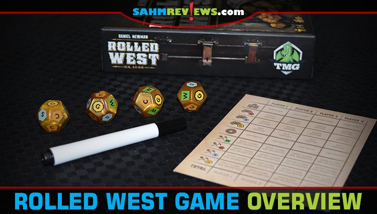 Gold West is still our go-to game for introducing new players to hobby games. Tasty Minstrel Games has followed up with Rolled West set with the same theme! - SahmReviews.com