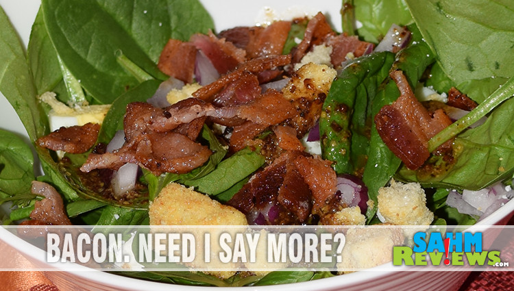 With produce stored in Rubbermaid FreshWorks containers, we can make Sweet Bacon and Mustard Spinach Salad more often! Delicious warm bacon dressing! - SahmReviews.com