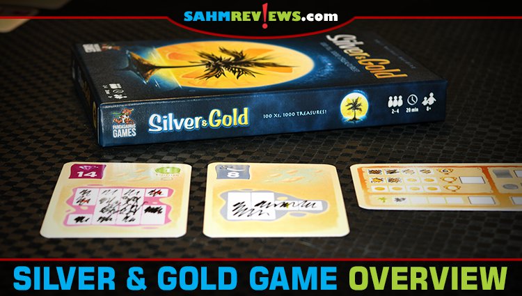 Silver & Gold from Pandasaurus Games is a mix between a card game and a flip and write game. This compact game is worth its weight in... fun! - SahmReviews.com