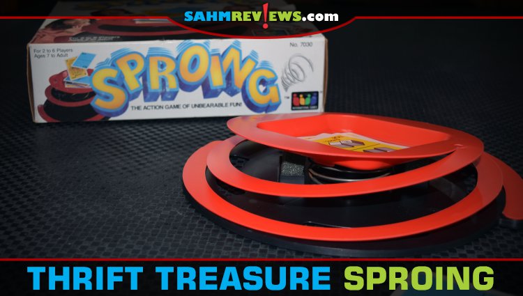 Sproing is another example of how publishers began using plastic to elevate their games. This one literally shoots cards into the air! - SahmReviews.com