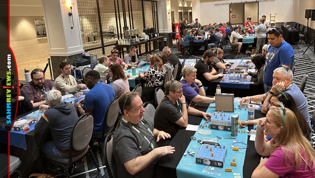 The boop. Tournameal at TantrumCon allowed several dozen people of all ages to play boop., including a human-sized version. - SahmReviews.com