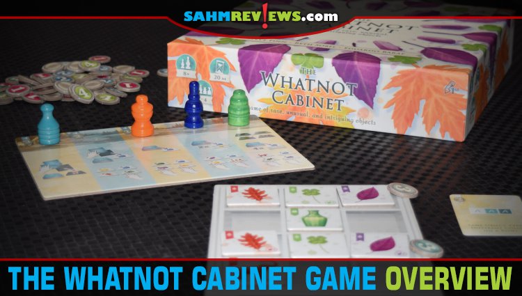 While you technically could hang The Whatnot Cabinet on the wall, this one is a set collection game from Pencil First Games! - SahmReviews.com