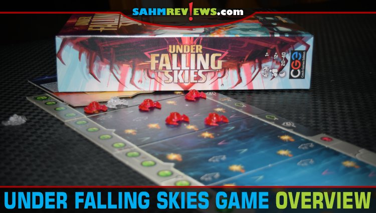 Under Falling Skies is a solitaire alien combat game from Czech Games Edition with options for a standard game or campaign mode. - SahmReviews.com